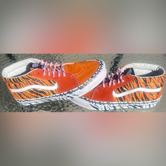 Rare Vans OG SK8-Mid Lx (Aries) Tiger Bright Men’s Size 9 Women’s Size 11 🔥🔥🔥 - Picture 10 of 16